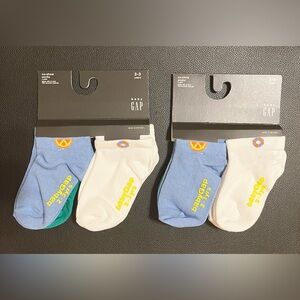 Baby GAP No-show Socks 8 Pairs 2-3 Years Multiple Colors and Designs Unisex New